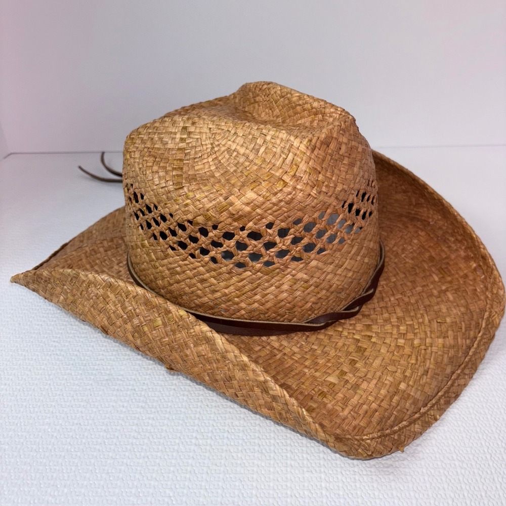 Shady Brady Straw Cowboy Hat XS Hand Made in USA Western Rodeo - Picture 4 of 6